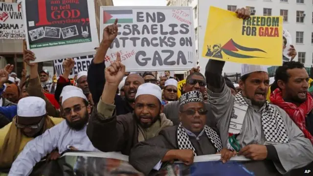 Partidarios de los palestinos