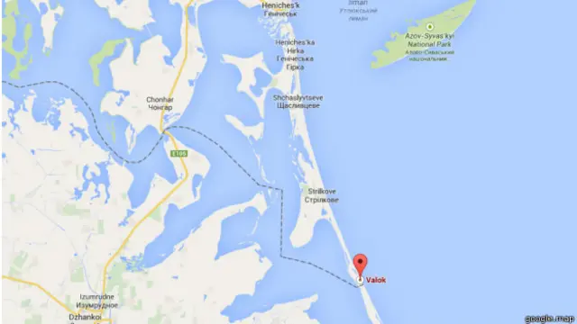 Газ для Геническа добывают в Стрелковом на Арабатской стрелке, которое после аннексии оказалось на "границе" с оккупированным полуостровом