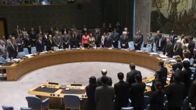 اعضای شورای امنیت سازمان ملل متحد به احترام کشته‌شدگان هواپیمای مسافربری مالزی یک دقیقه سکوت کردند