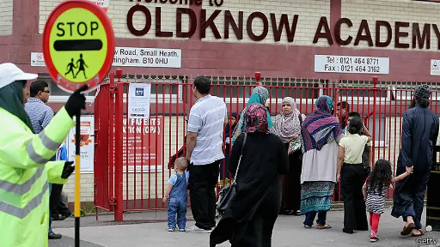 Oldknow Academy, satu dari tiga sekolah yang diselidiki "menyebarkan paham radikal."