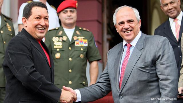 Ernesto Samper con Hugo Chávez.