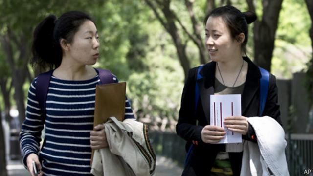 Jovenes universitarias en Pekin
