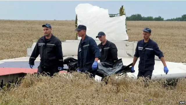 На месте крушения малайзийского лайнера