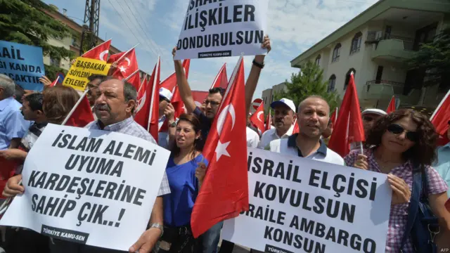 ترکی میں بھی اسرائیل کی فوجی کارروائی کی شدید مذمت کی گئی۔