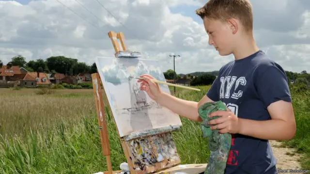 Kieron Williamson dianggap memiliki kemampuan mengikuti jejak pelukis-pelukis besar dunia.