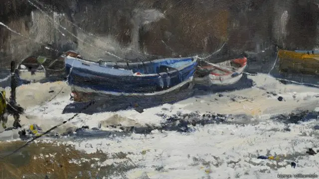 Goresan lukisannya dianggap mirip pelukis impresionis asal Prancis, Claude Monet.