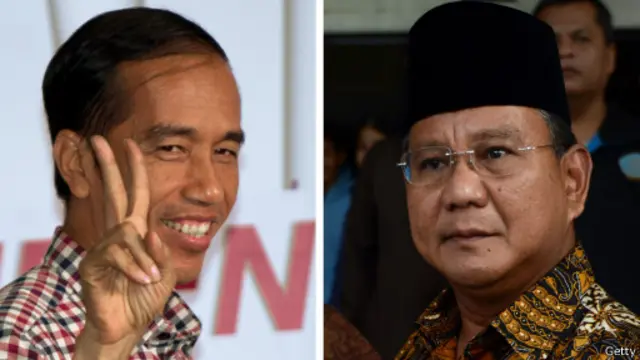 Jokowi menang dalam pemilu 2014 mengungguli Prabowo Subianto. 