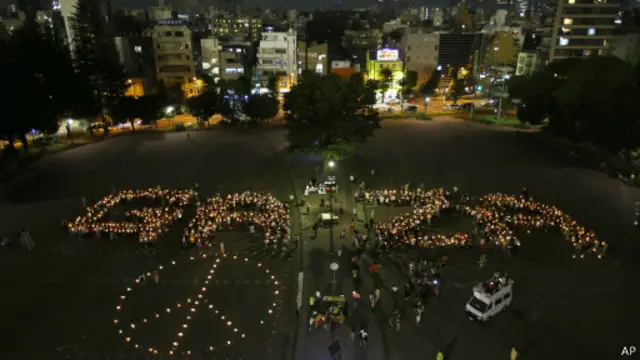 Homenagem às vítimas de Gaza em Tóquio (AP)