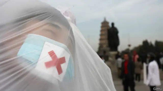 Performance artística en Pekín.