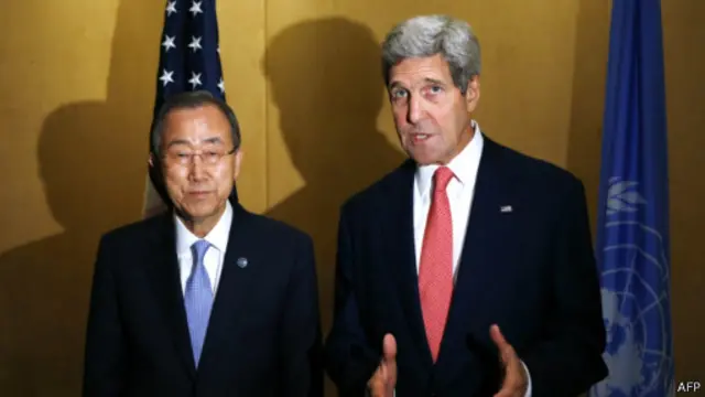 کری پس از ملاقات با بان از تلاش برای برقراری آتش‌بس در جنگ خبر داد