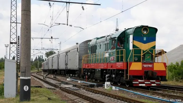 एमएच 17 हादसे के मृतकों के शव खारकीव ले जाने वाल ट्रेन