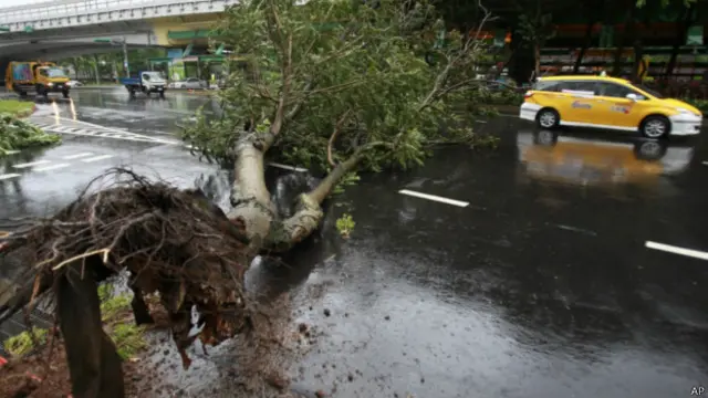 中度颱風麥德姆挾著最高17級強風侵襲台灣