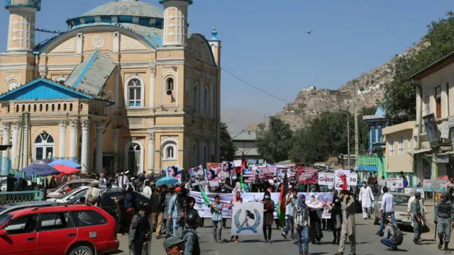 تظاهرات در مرکز شهر کابل برگزار شد.