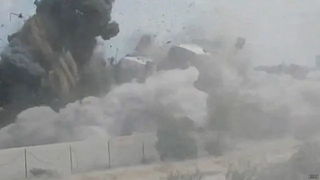 ग़ज़ा में इसराइली सेना द्वारा तबाह की गई एक सुरंग का फ़ुटेज