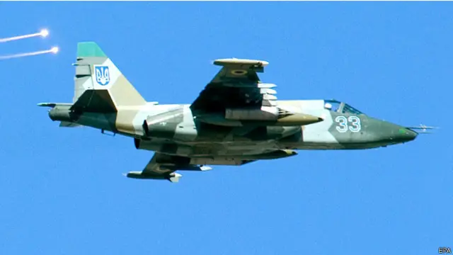 طائرة سوخوي 25 تابعة للقوة الجوية الاوكرانية