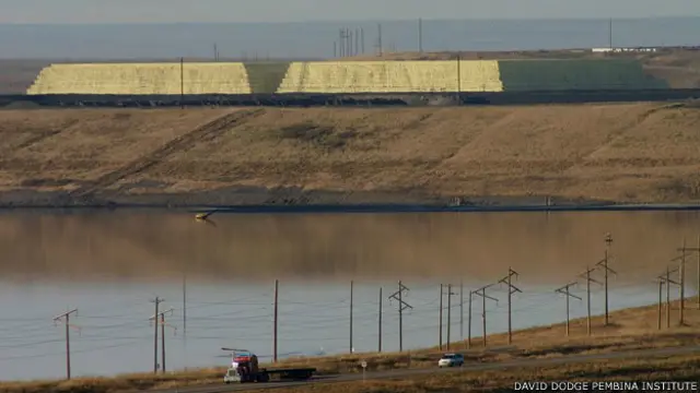 Bloques de azufre en Canadá