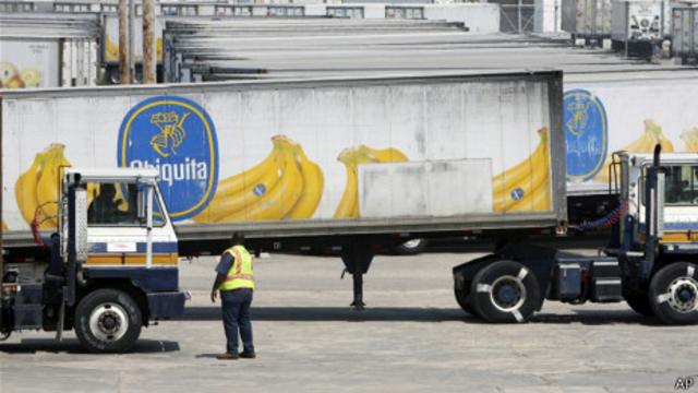 Camión de distribución de bananas Chiquita
