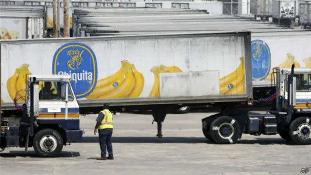 Camión de distribución de bananas Chiquita