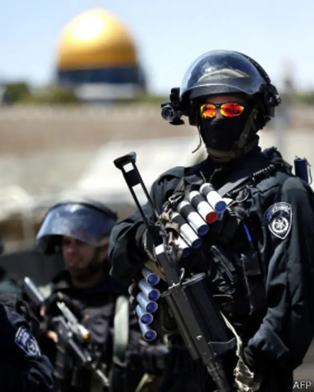 سرباز اسرائیلی در آمادهباش روز قدس در بیتالمقدس