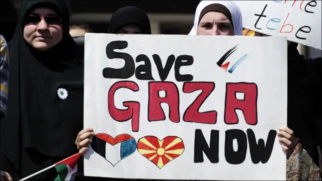 بیشتر شرکت‌کنندگان در راهپیمایی روز قدس در اسکوپیه مقدونیه، زنان و کودکان بودند