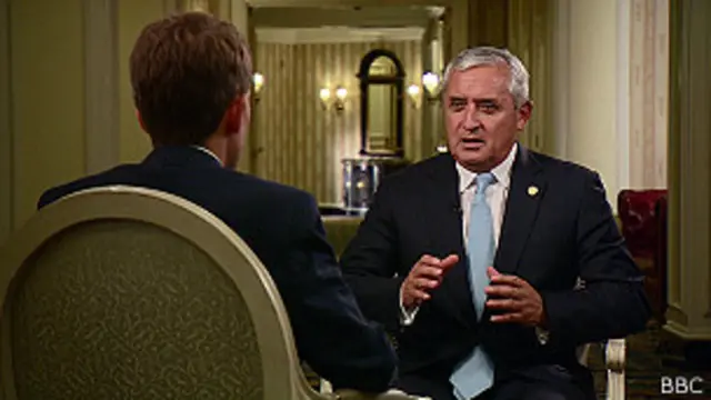 Pérez Molina en entrevista con BBC Mundo