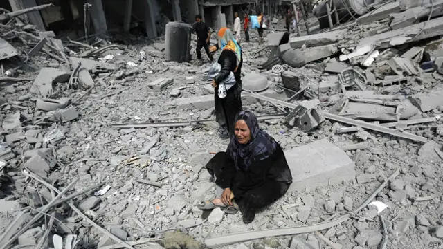 ग़ज़ा में तबाही की तस्वीर