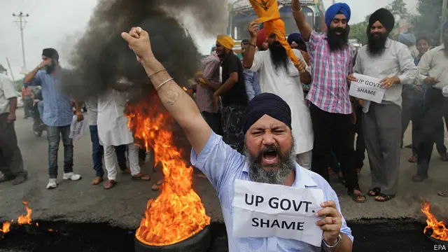 सहारनपुर दंगों के बाद प्रदर्शन