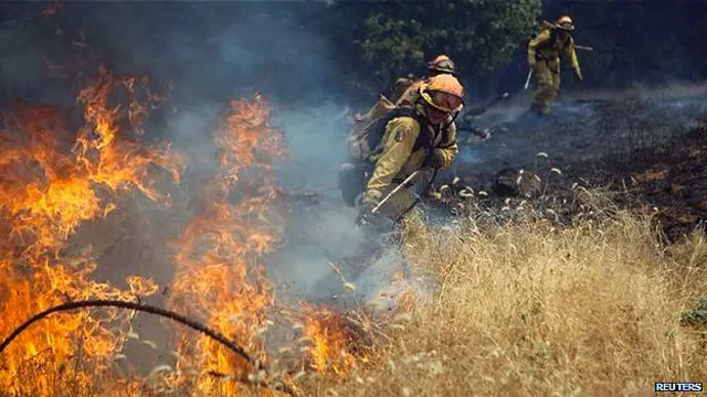 Kekeringan yang melanda membuat api semakin cepat merambat. 