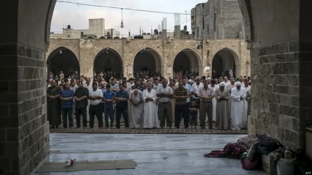 Salat Ied di Kota Gaza.
