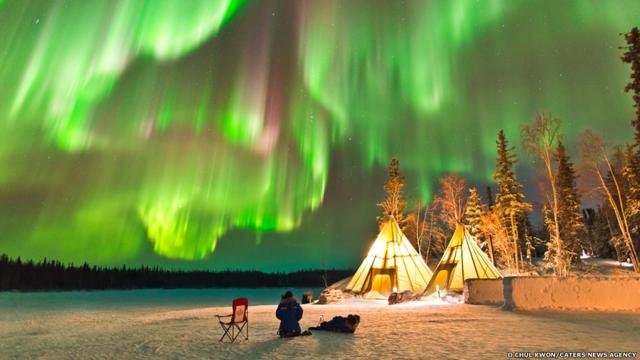 Aurora borealis. O Chul Kwon/ Caters News Agency