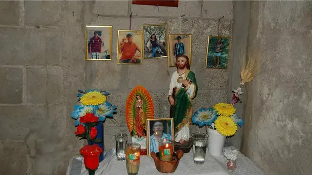 Altar para desaparecidos en México