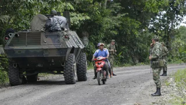 Las actividades de las FARC en el Putumayo llevaron al gobierno a reforzar la presencia del ejército.