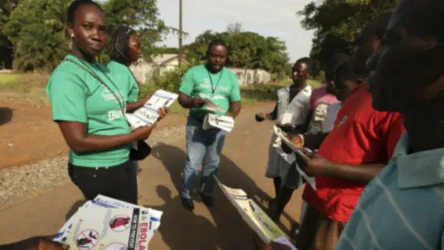 Campagne de sensibilisation contre la fièvre Ebola, au Liberia