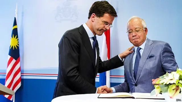 Najib Razak y Mark Rutte