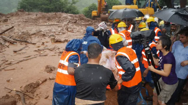 पुणे भूस्खलन, बचाव कार्य, एनडीआरएफ़