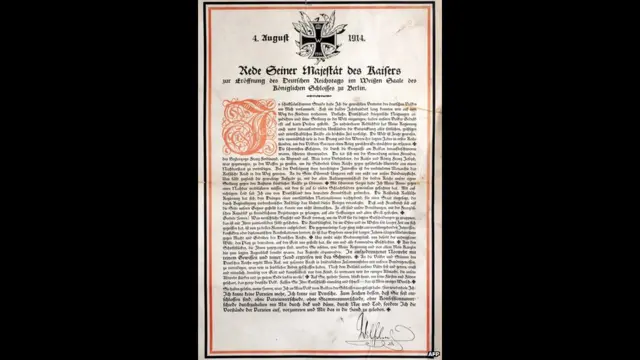 قیصر آلمان بر این باور بود که روسیه، فرانسه و بریتانیا از فرصت جنگ صربستان و اتریش-مجارستان استفاده کرده و آلمان را محاصره کرده و آن را "نابود" خواهند کرد