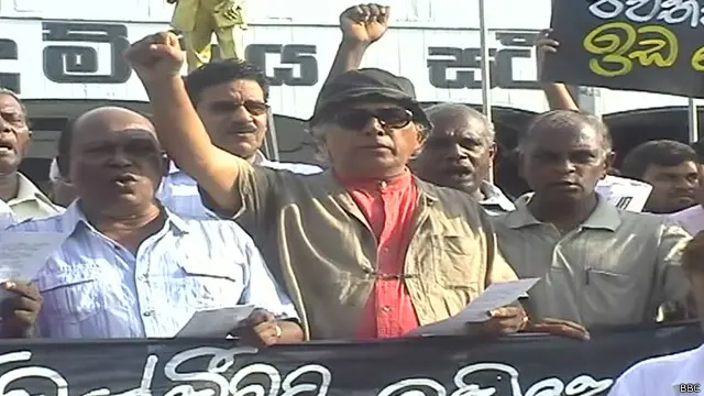 වමේ නායකයෝ උද්ඝෝෂණයක