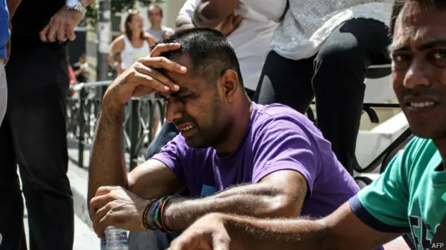 демонстрация мигрантов