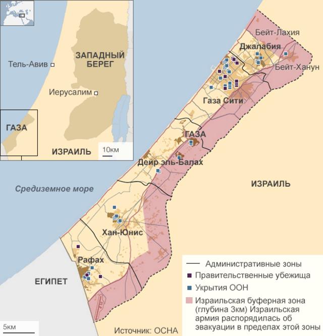 Карта Газы