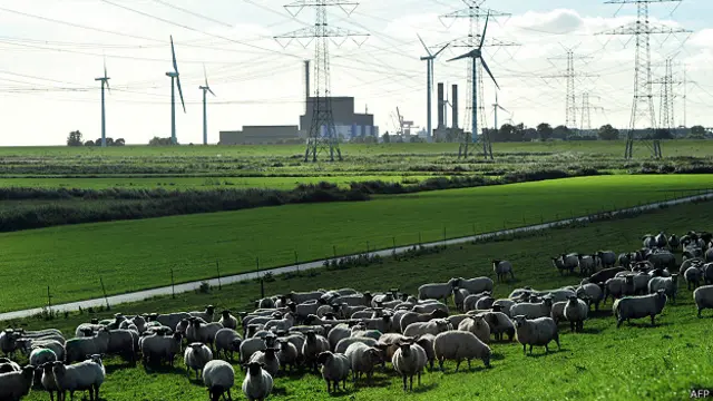 Planta de energía nuclear de Brunsbuettel, norte de Alemania