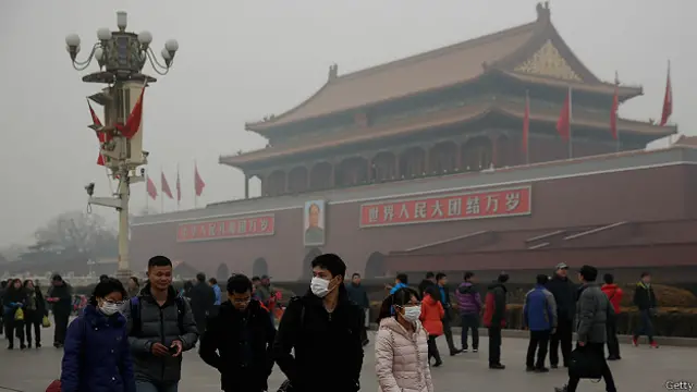 Contaminación en la Plaza Tiananmen