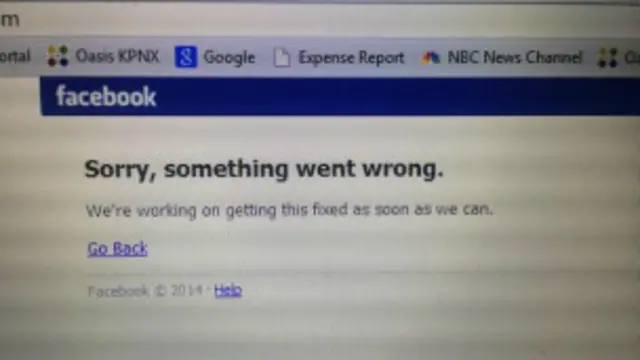 فوجئ المستخدمون برسالة تعتذر عن وجود خلل