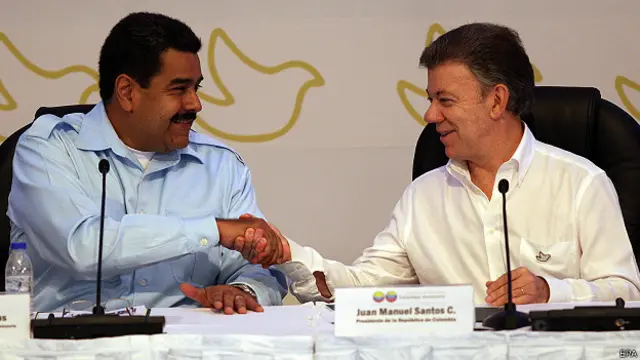Nicolás Maduro y Juan Manuel Santos