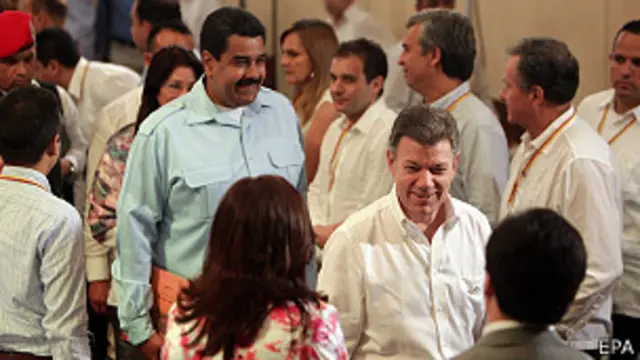 Nicolás Maduro y Juan Manuel Santos