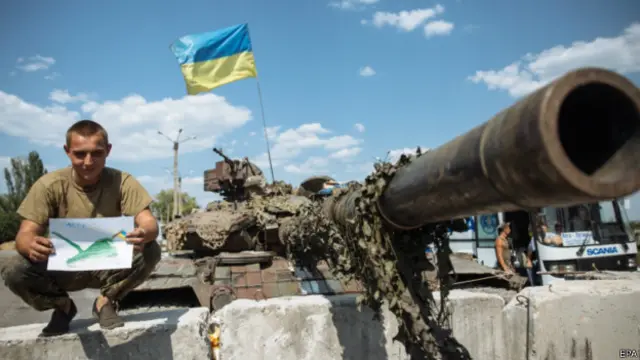 Блокпост украинской армии на востоке страны