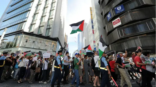 gaza, protes tokyo