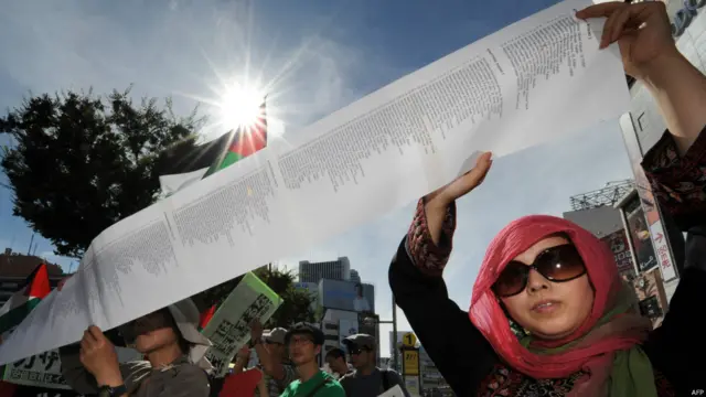 gaza, protes tokyo