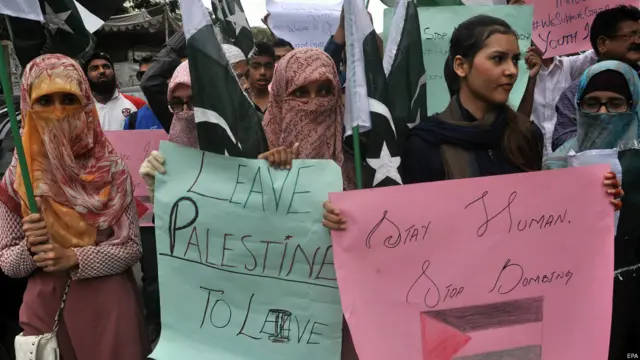 gaza, protes karachi pakistan