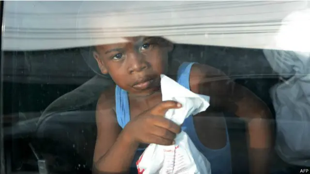 Un niño hondureño al llegar a Honduras tras ser repatriado de EEUU. Foto: AFP/Getty
