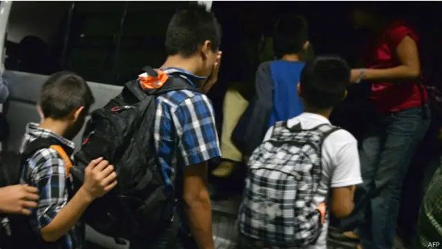Niños migrantes guatemaltecos detenidos en México. Foto: AFP/Getty
